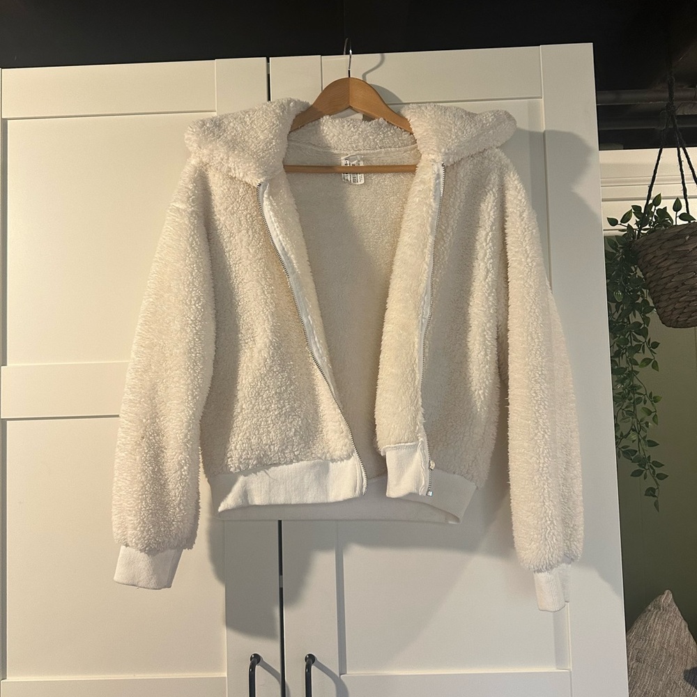 Cozy Fuzzy Bomber Jacket